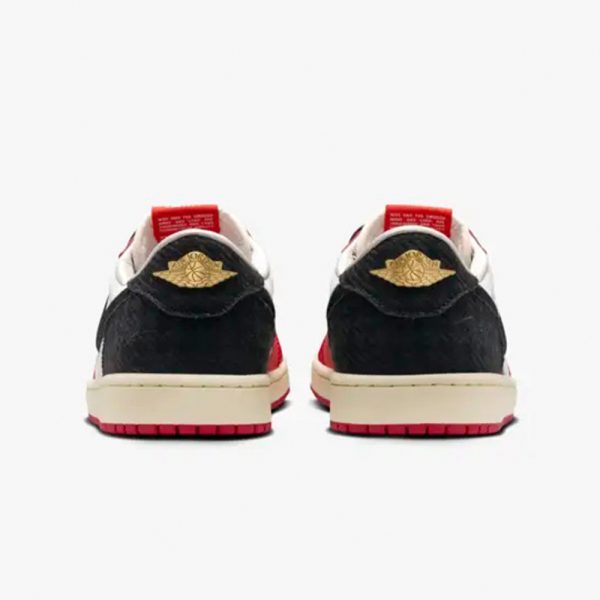 Air Jordan 1 Low OG x Trophy Room Sail and Varsity in Red - product image from the listing.