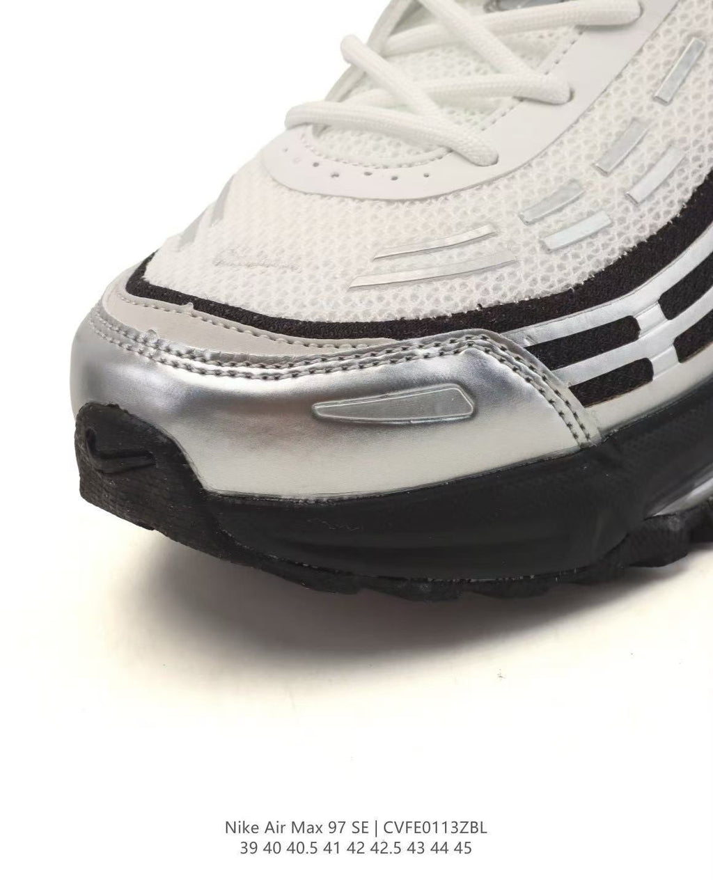 Nike Air Max 97 SE Sneakers in White Silver Gold CVFF013ZBL - product image from the listing.