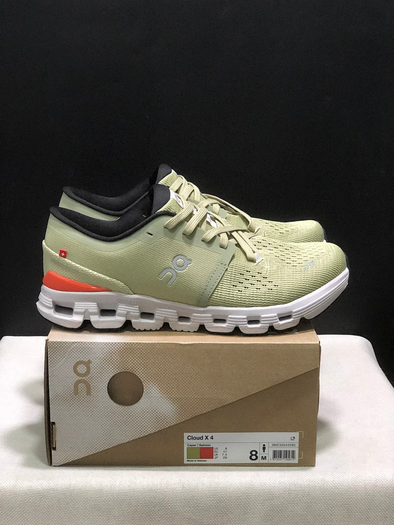 On Cloud X 4 Sneakers in Sage in Green - product image from the listing.