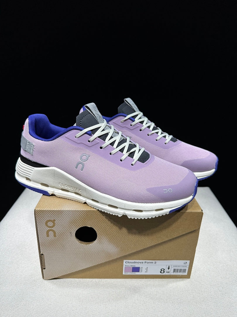 On Cloudnova Form 2 Sneakers in Lilac and in White - product image from the listing.
