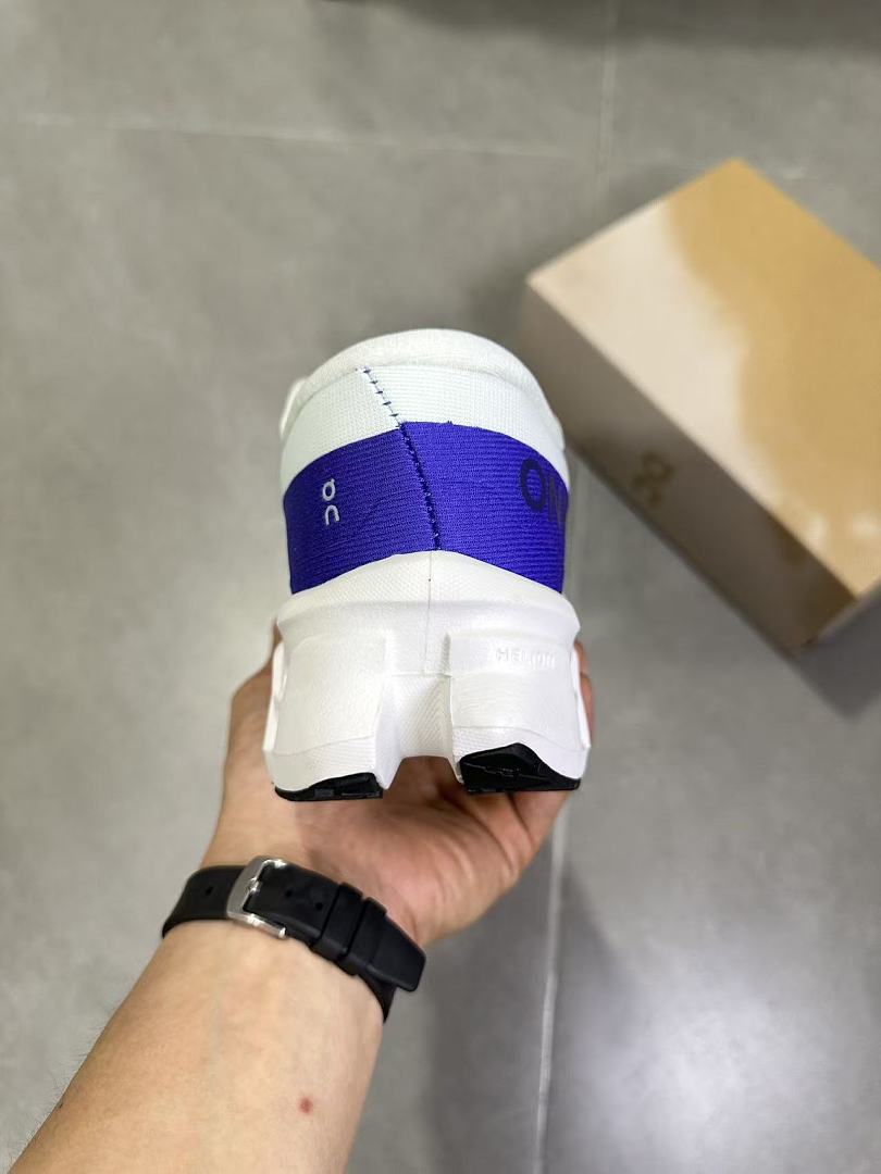 White and Purple On Running Sneakers - product image from the listing.