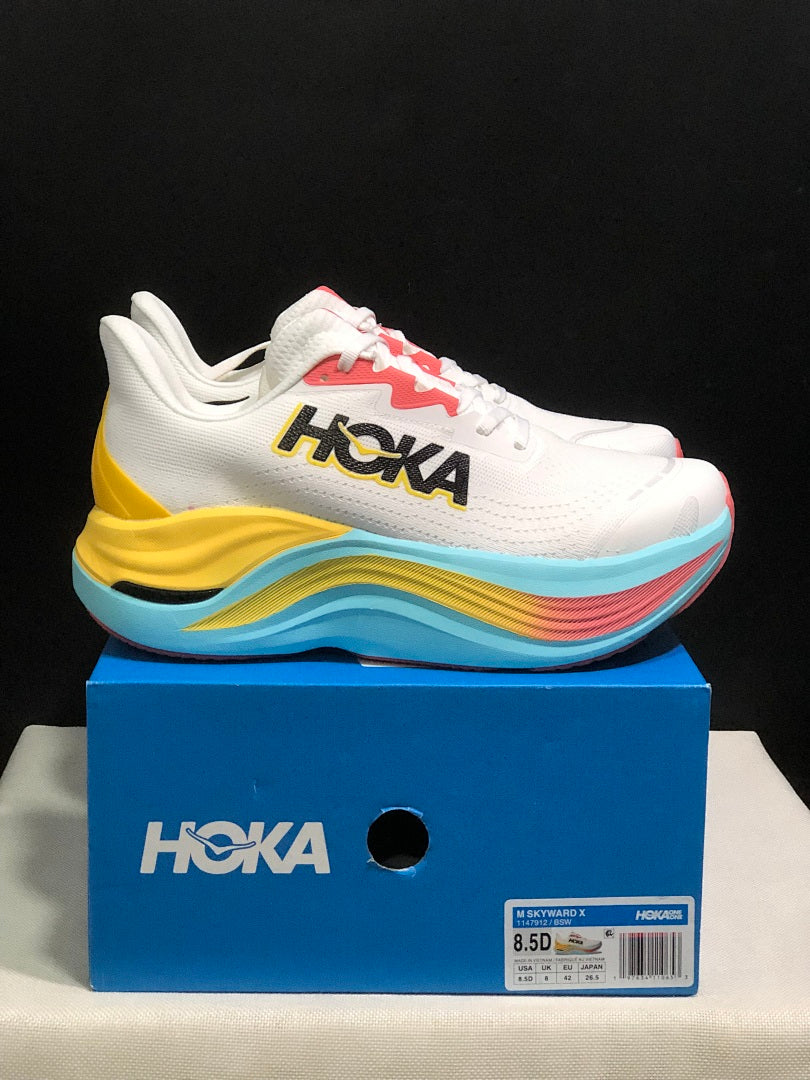 HOKA Skyward X Shoes for Running, White Multi-Color - product image from the listing.
