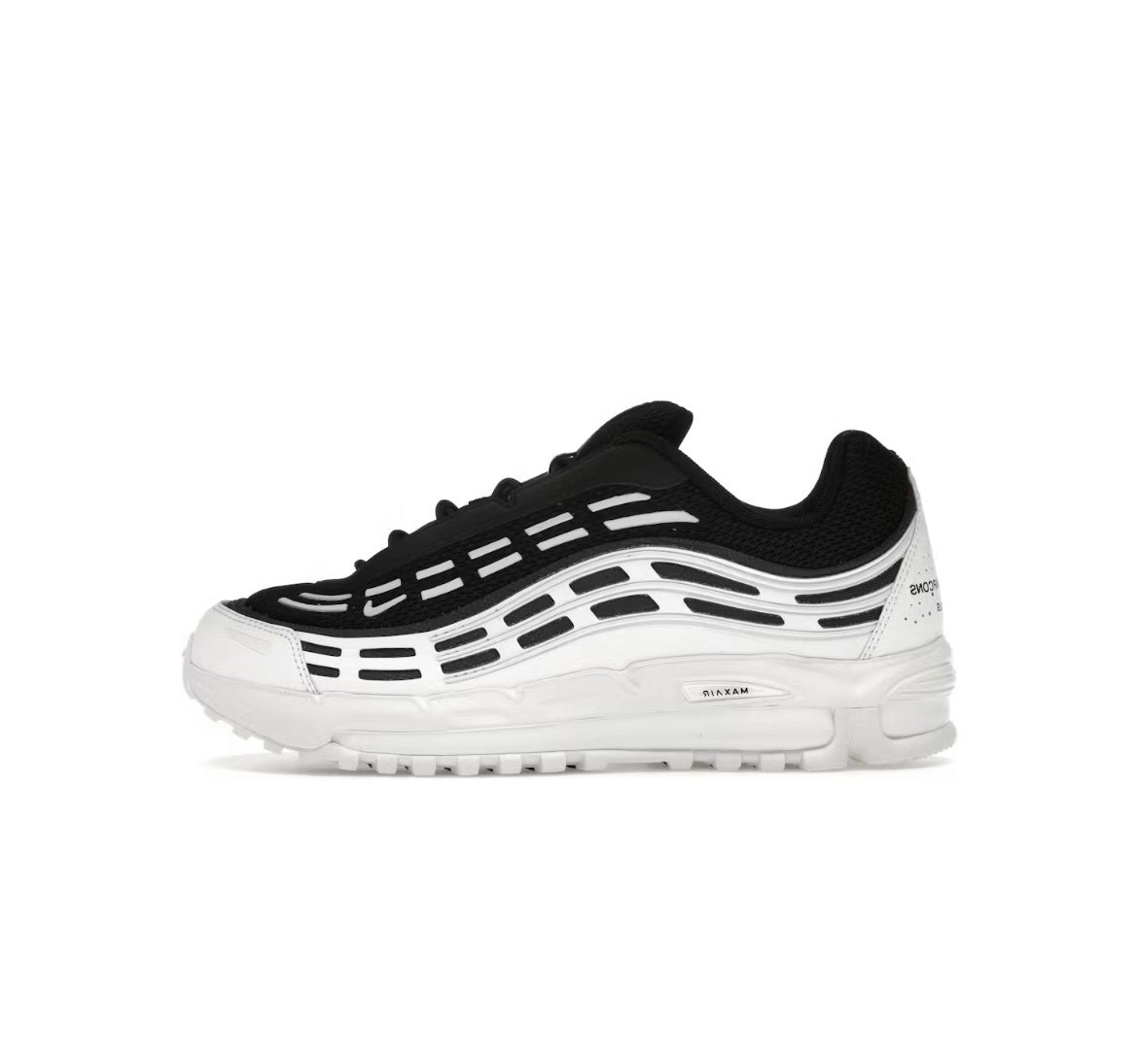 Nike Air Max TL 2.5 CDG Homme Plus in Black White HJ6539-101 - product image from the listing.