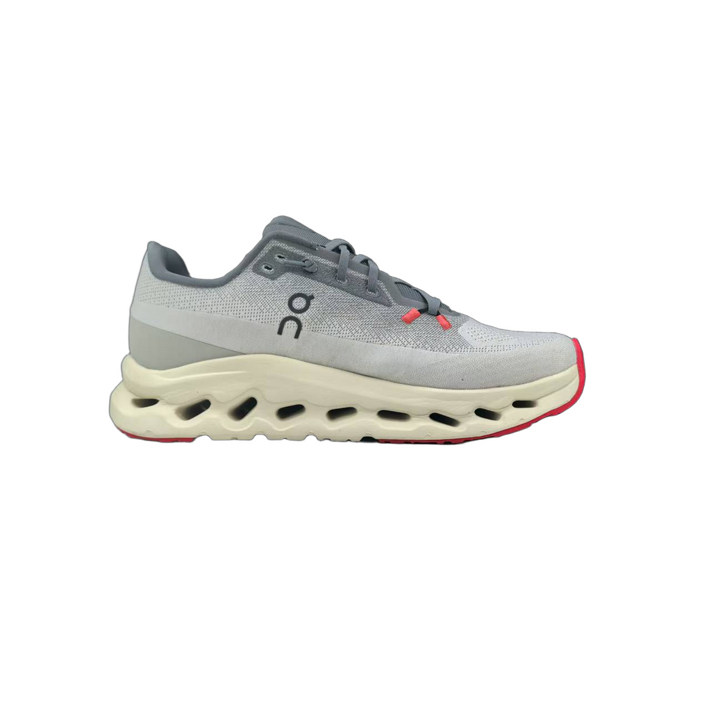Light Gray and Red On Running Cloudmonster 2 Sneakers - product image from the listing.