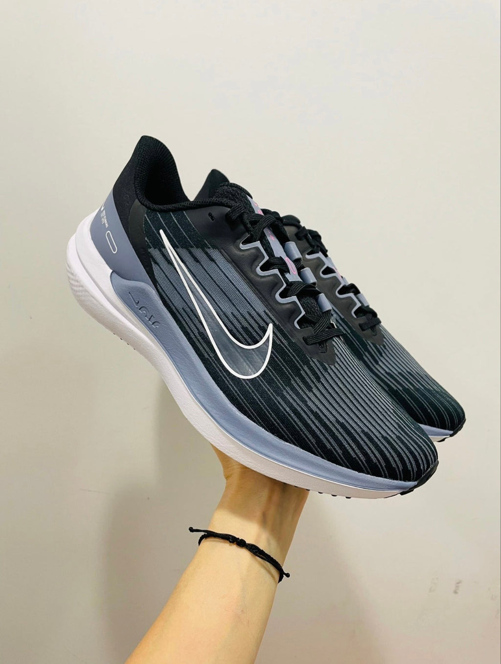 Nike Air Winflo 9 Running Shoes in Black Grey DD6203-008 - product image from the listing.