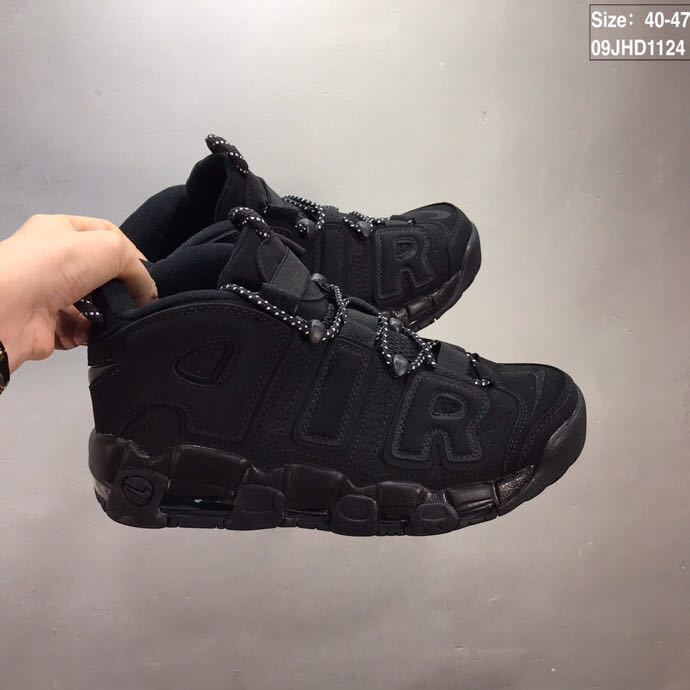 Nike Air More Uptempo High-Top Sneakers, in Black - product image from the listing.