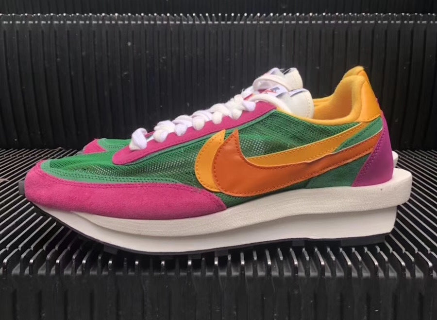 Nike LDV Waffle Sacai BV0073-301 Sneakers in Green Pink - product image from the listing.
