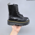 Black Platform Lace-Up Ankle Boots by Dr. Martens - product image from the listing.