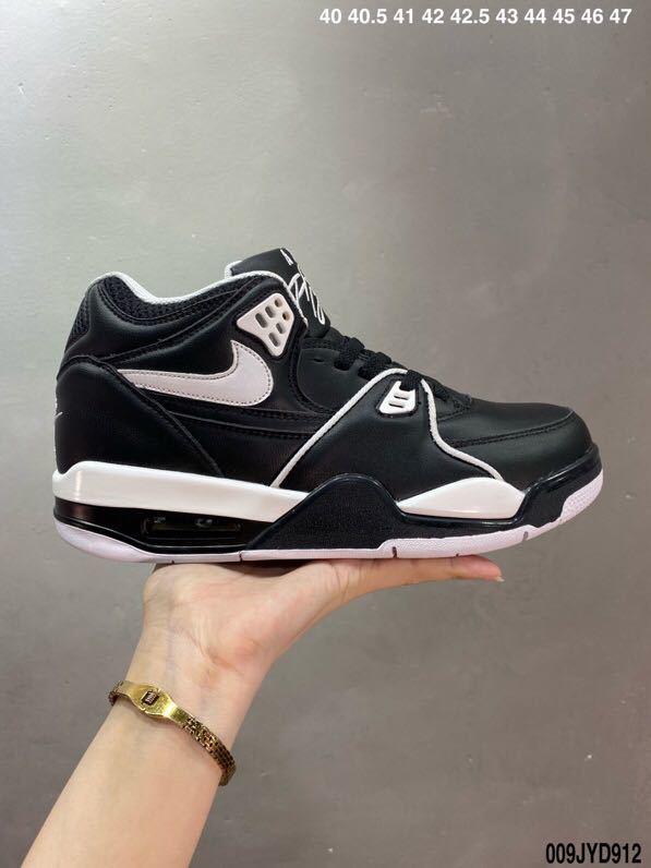 Nike Air Flight Basketball Sneakers in Black and White - product image from the listing.