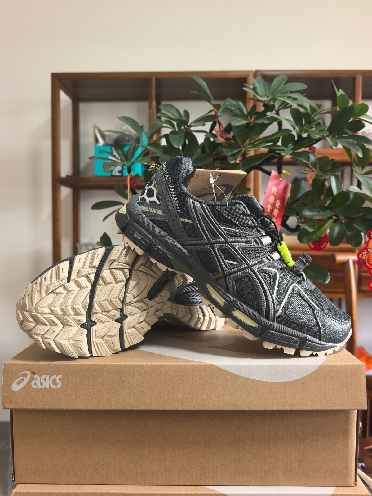 Dark Gray ASICS K2 Sneakers - product image from the listing.