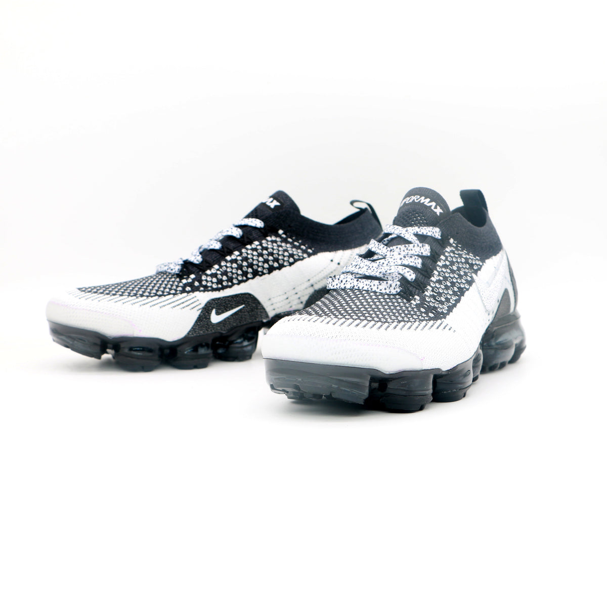 Nike Air VaporMax Flyknit Oreo Sneakers in Black White - product image from the listing.