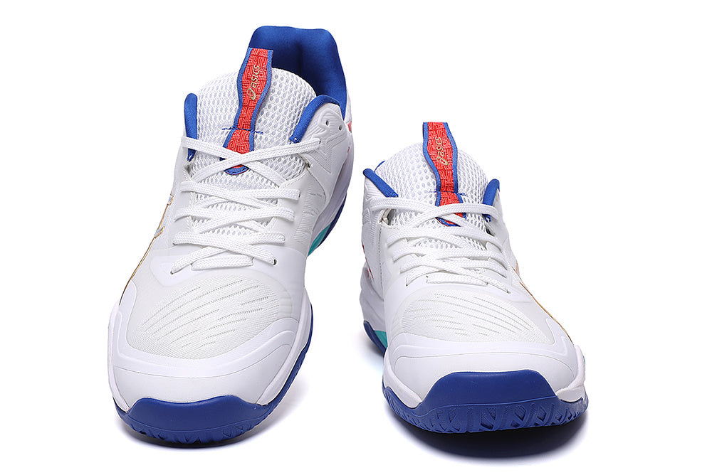 ASICS Gel-Resolution Tennis Shoes in White Blue Turquoise - product image from the listing.