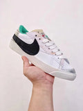 Nike Blazer Low 07 Sneakers, in White and Black - product image from the listing.