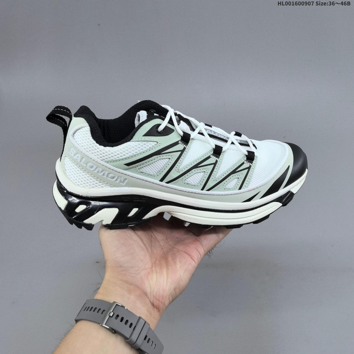 Salomon XT-6 Expanse Trail Sneakers in White Grey Green - product image from the listing.