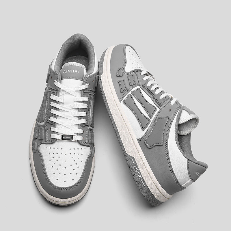 AIVIIRI Low-Top Sneakers in Gray and White MFS003-043 - product image from the listing.