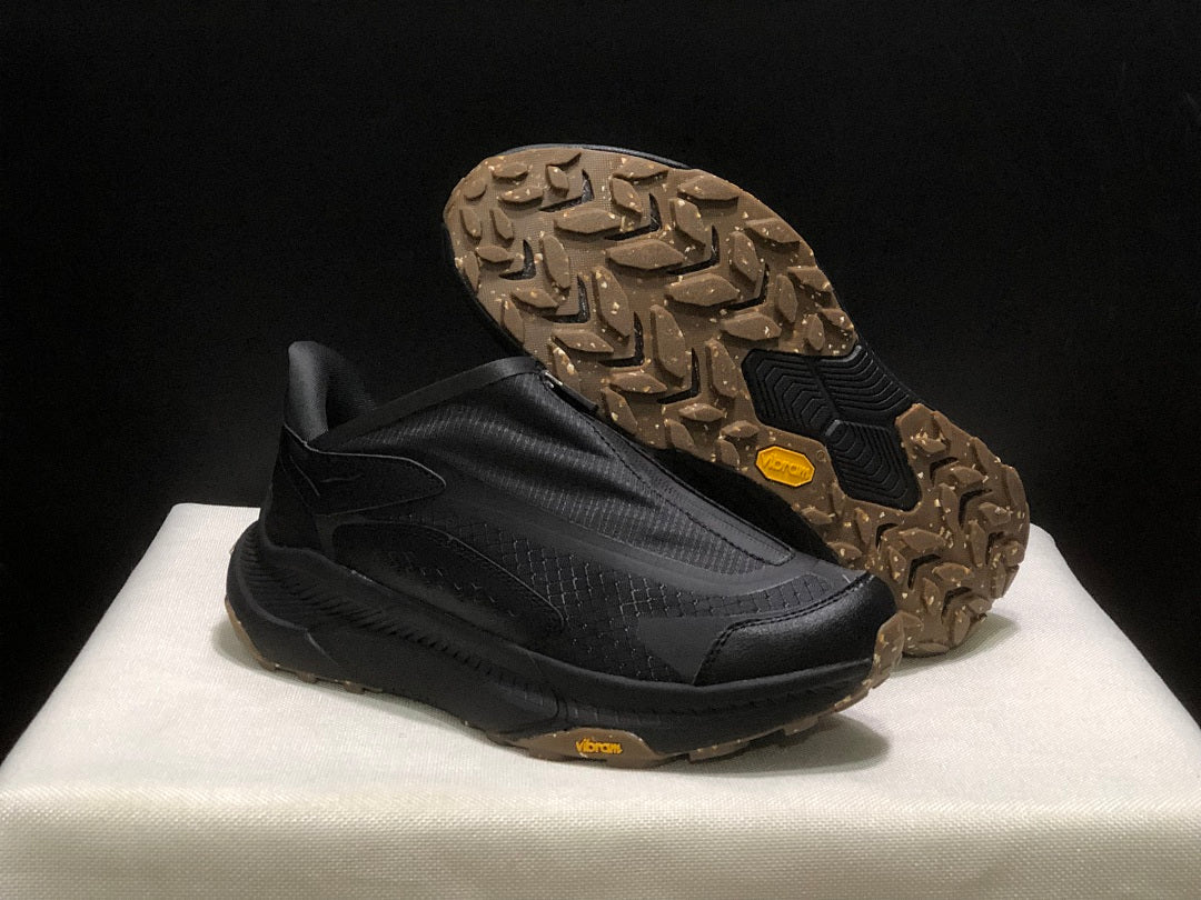 HOKA Project Transport Black Zip-Closure Trainers - product image from the listing.