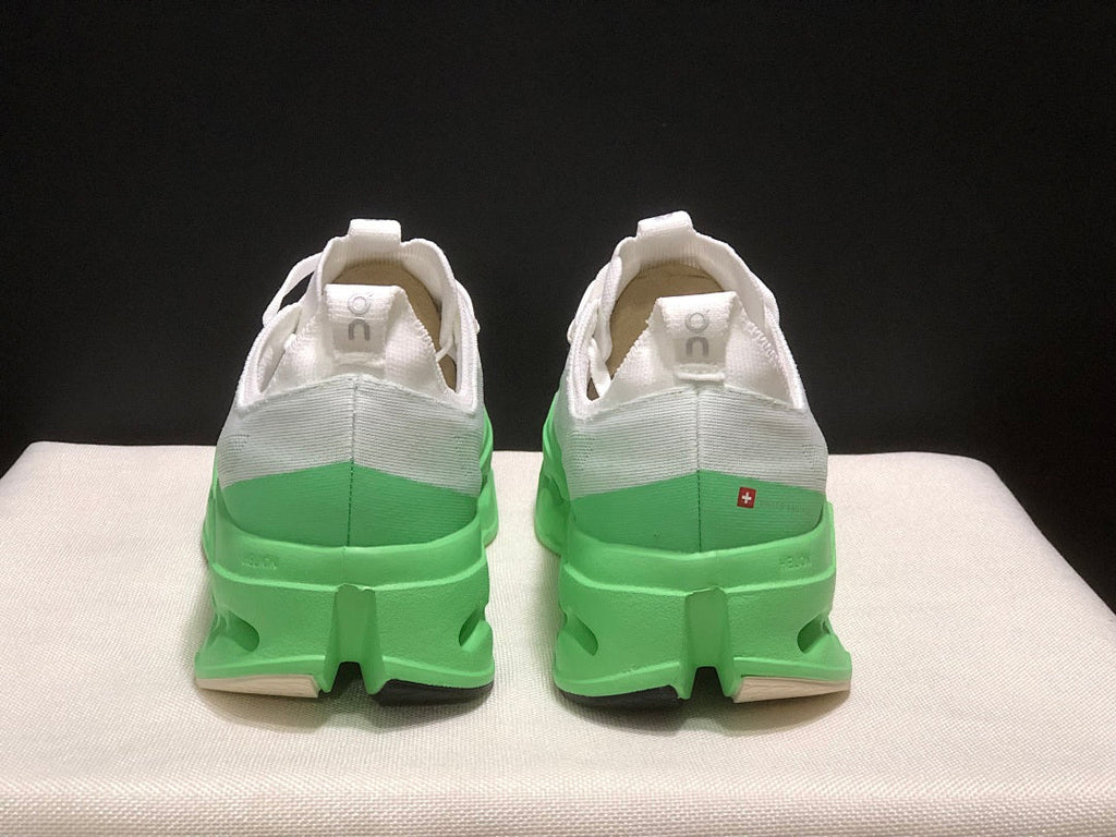 On Cloudsurfer Max Running Shoes in White Green - product image from the listing.