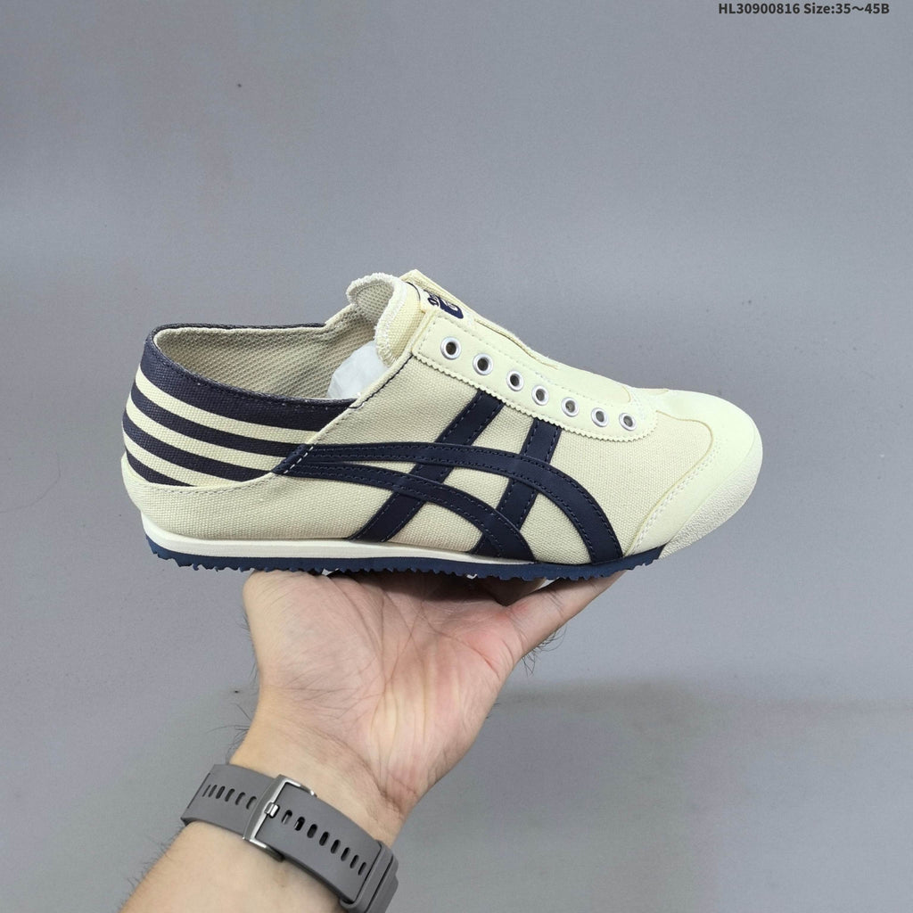 Onitsuka Tiger Mexico 66 SD Paraty Slip-On Trainers, Cream/Navy - product image from the listing.
