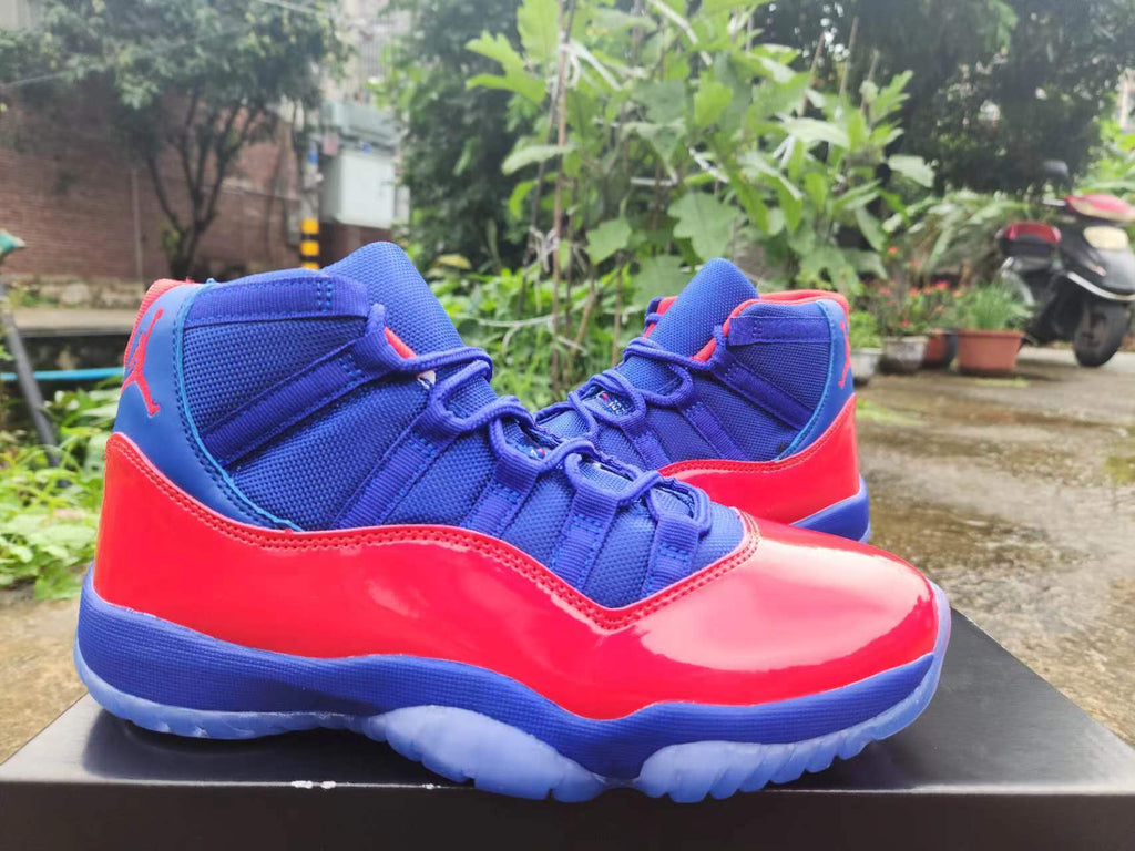 Air Jordan 11 Retro in Royal Blue/Red - product image from the listing.