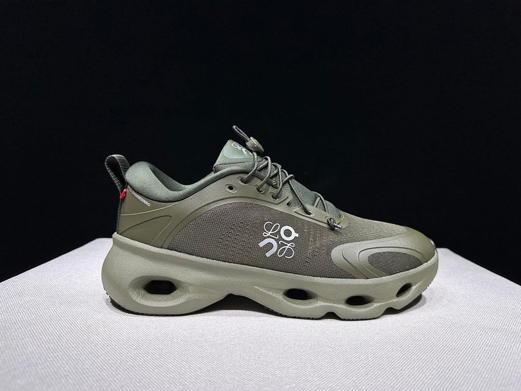 LOEWE x On Cloudventure 3.0 Sneakers in Military in Green - product image from the listing.