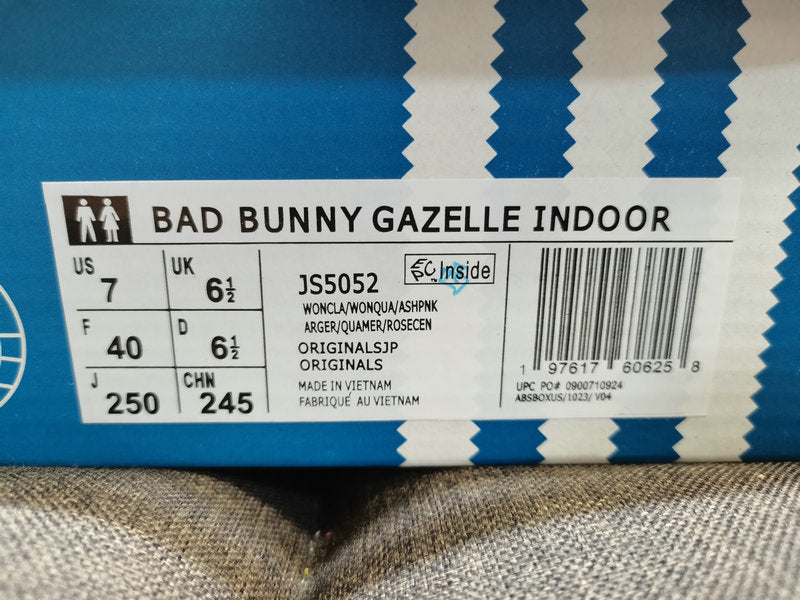 adidas Bad Bunny Gazelle Indoor Sneakers in Pink - product image from the listing.