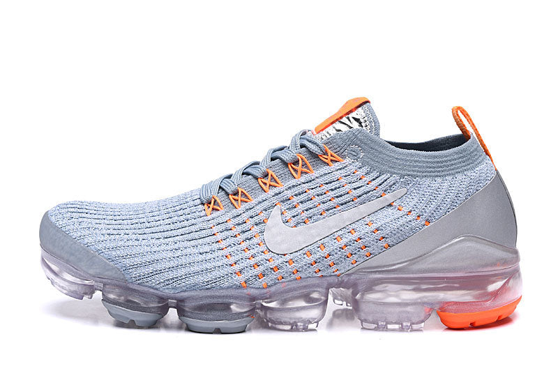 Nike Air VaporMax Flyknit 3 in Light Grey Orange AJ6900-003 - product image from the listing.