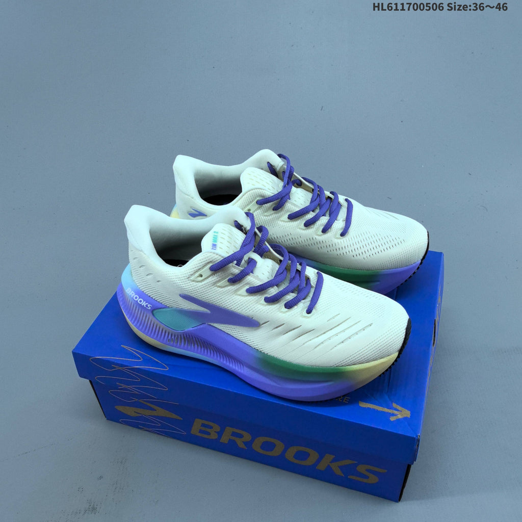 White Multi-Color - Brooks Glycerin Max 2 Running Shoes - product image from the listing.