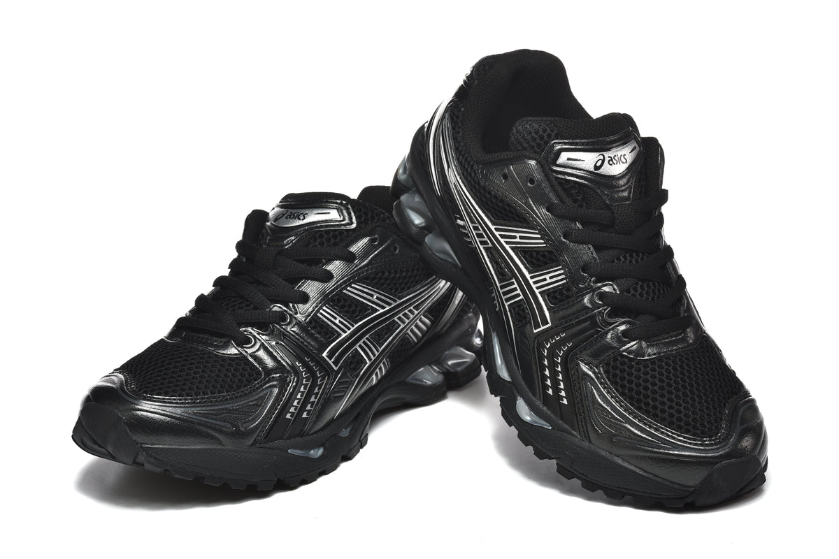 ASICS Gel-Kayano 14 Sneakers in Black and Silver - product image from the listing.