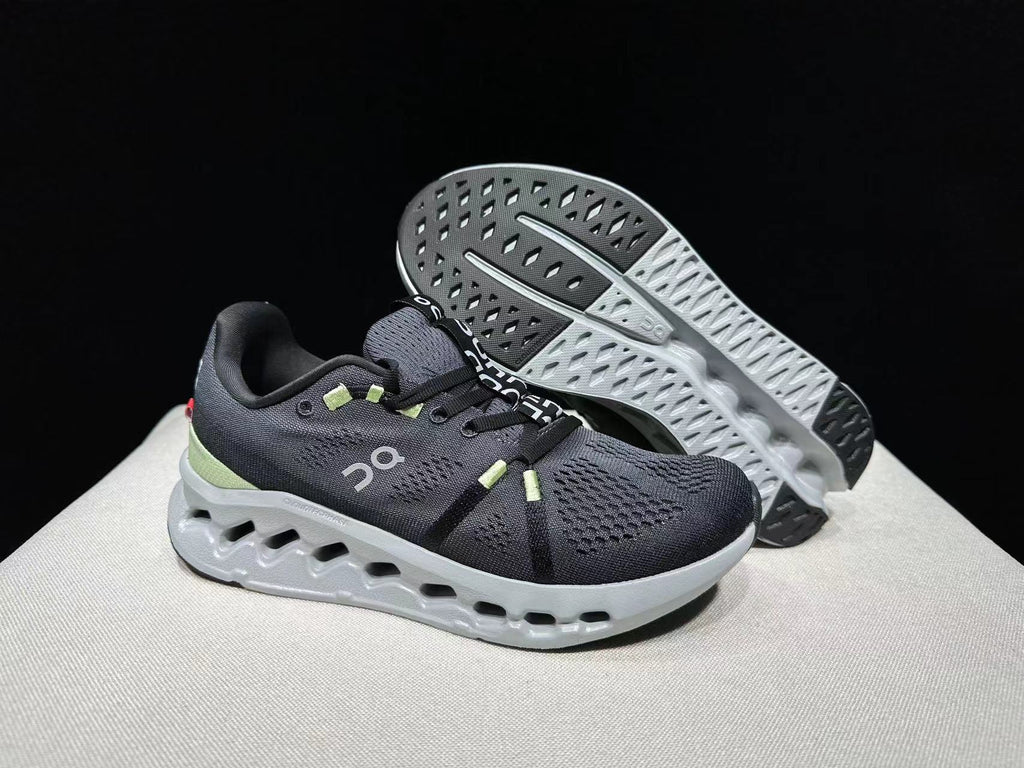 Black and Glacier On Cloudsurfer Running Shoes - product image from the listing.