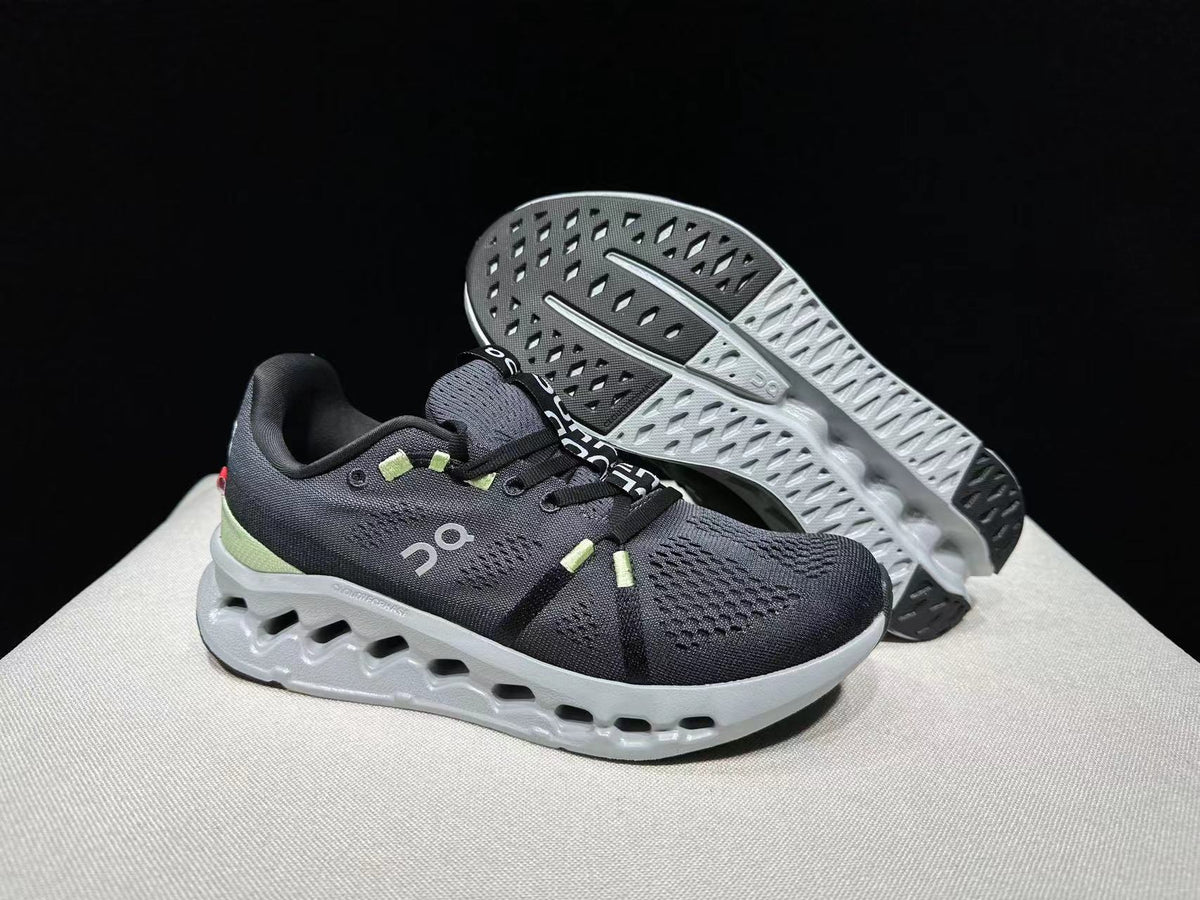 Black and Glacier On Cloudsurfer Running Shoes - product image from the listing.