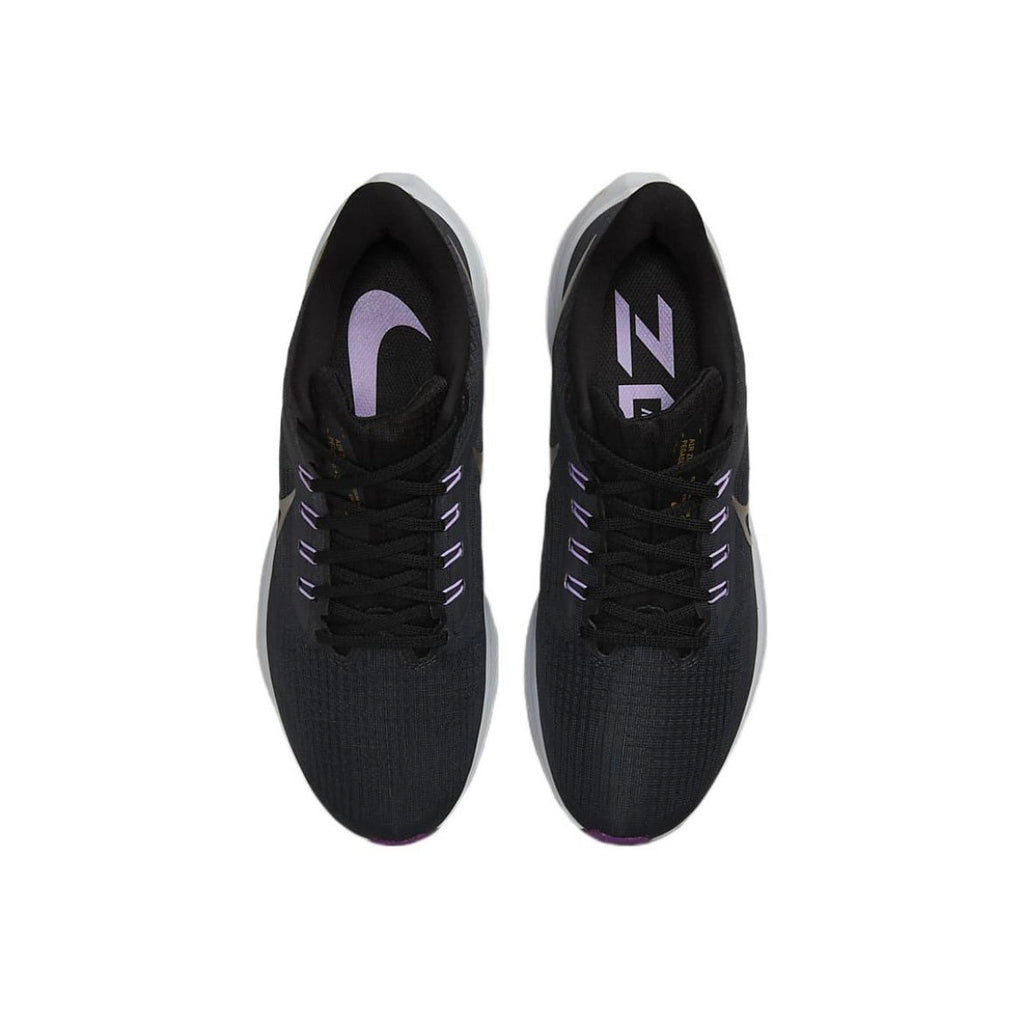 Nike Air Zoom Pegasus 39 Running Shoes in Black Purple DH4071-008 - product image from the listing.