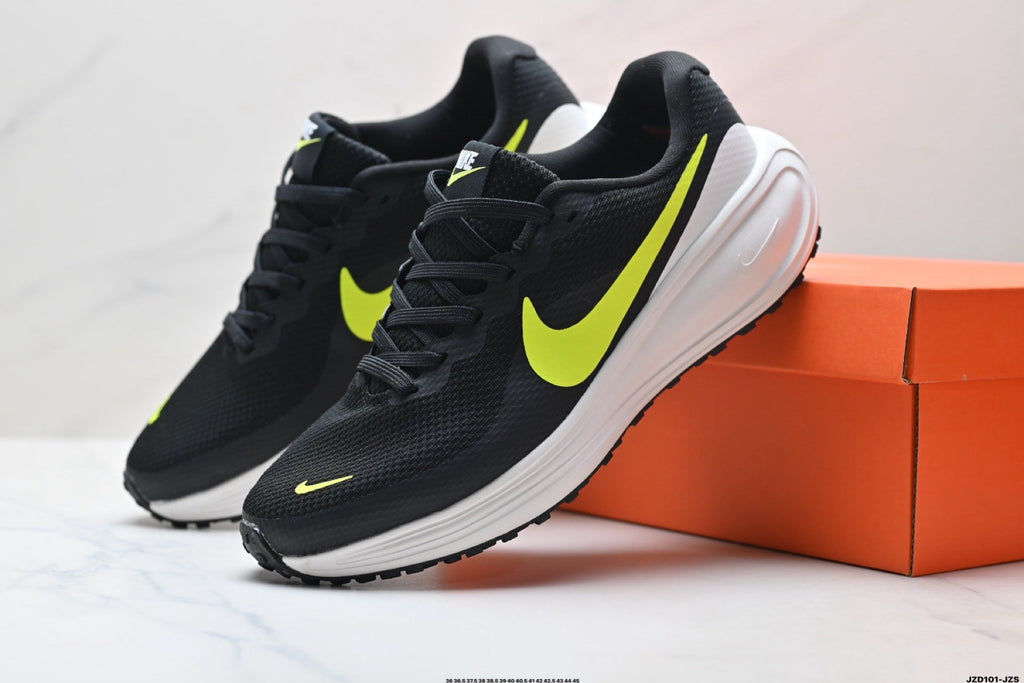 Nike Revolution 8 Running Shoes, in Black and Volt - product image from the listing.