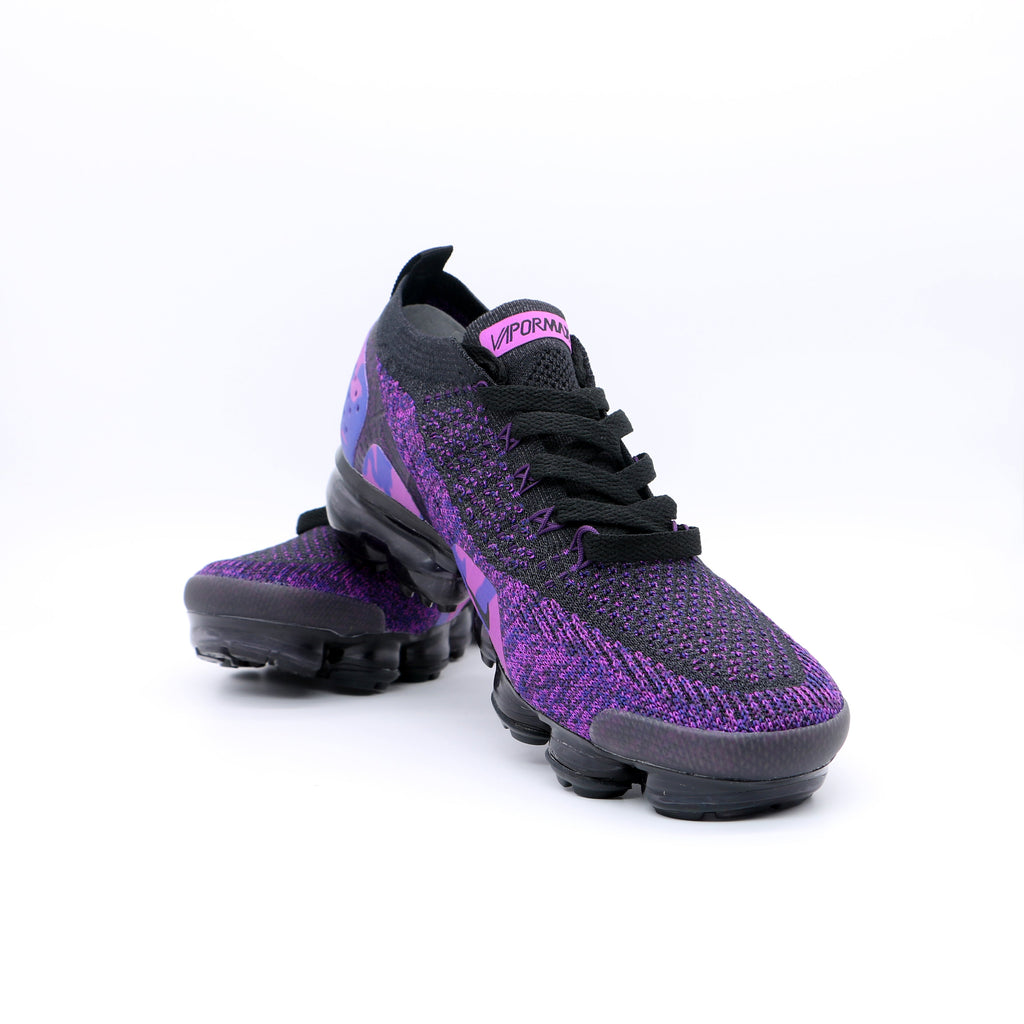 Nike Air VaporMax Flyknit 2 Sneakers in Black Purple Pink 942842-013 - product image from the listing.