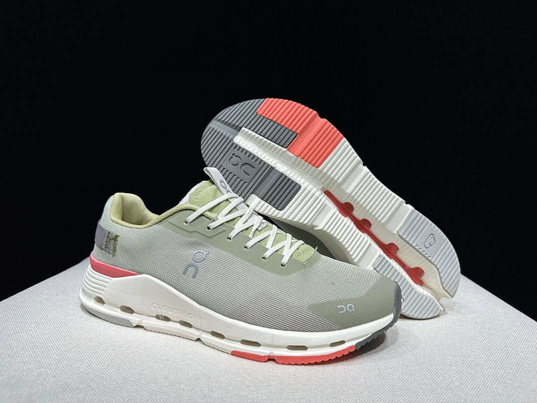 Green and Coral On Cloudnova Form 2 Sneakers - product image from the listing.
