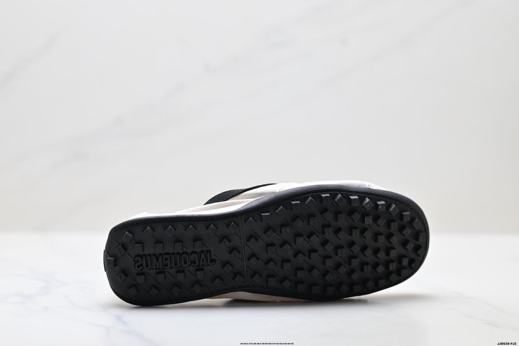 Jacquemus x Nike Jacumoon Low-Top Sneakers, in White and Black - product image from the listing.