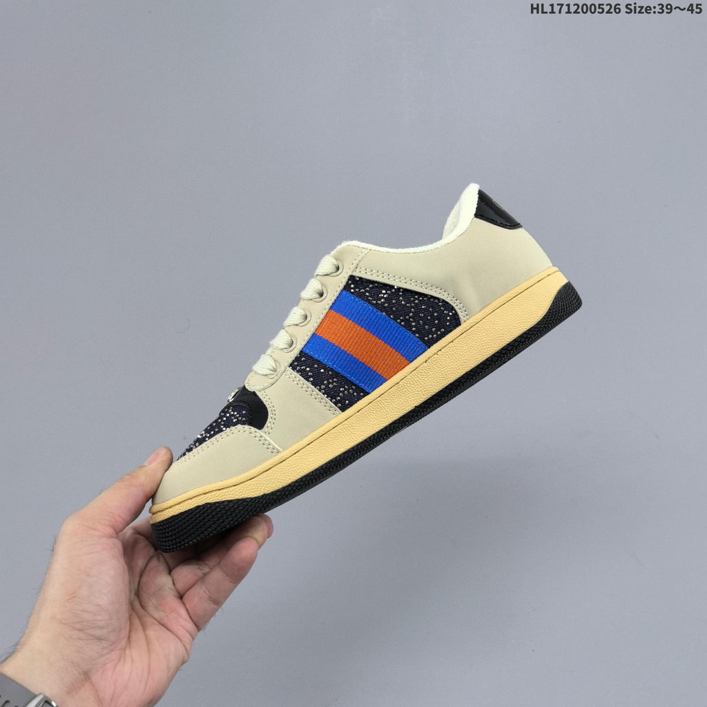 Gucci Screener Distressed Low-Cut Sneakers - product image from the listing.