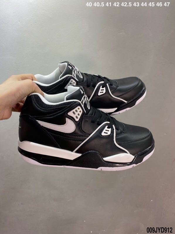 Nike Air Flight Basketball Sneakers in Black and White - product image from the listing.