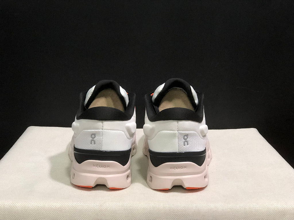 White and Orange On Cloudstratus 3 Running Shoes - product image from the listing.