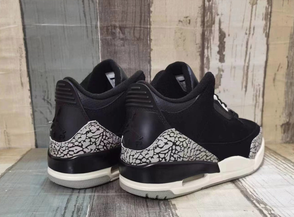 Men's Air Jordan 3 Retro 'Black/Off-White' - product image from the listing.