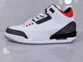 Air Jordan 3 Retro SE White Cement Fire Sneakers in Red - product image from the listing.