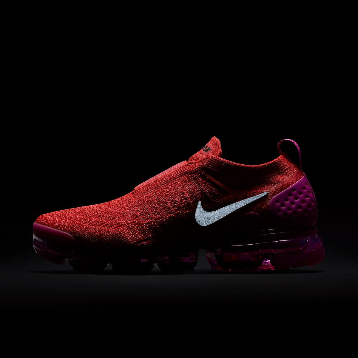 Nike Air VaporMax Flyknit Moc 2 Sneakers in Red Purple AJ6599-600 - product image from the listing.