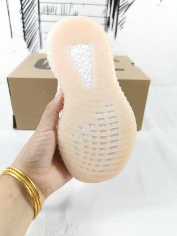Yeezy 350 V2 Kids Sneakers in Linen in Yellow - product image from the listing.
