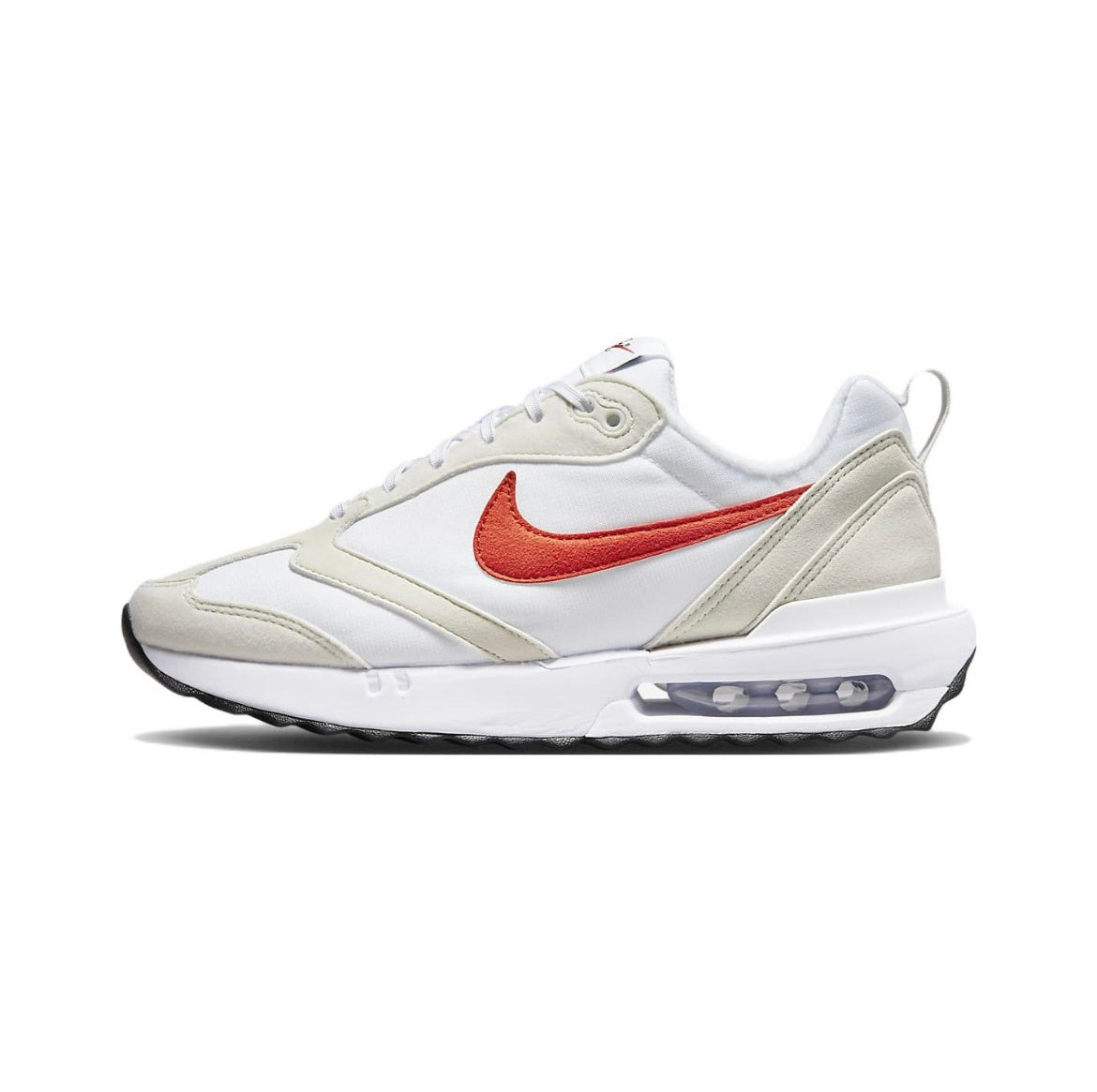 Nike Air Max Dawn Sneakers in White Red DC4068-101 - product image from the listing.