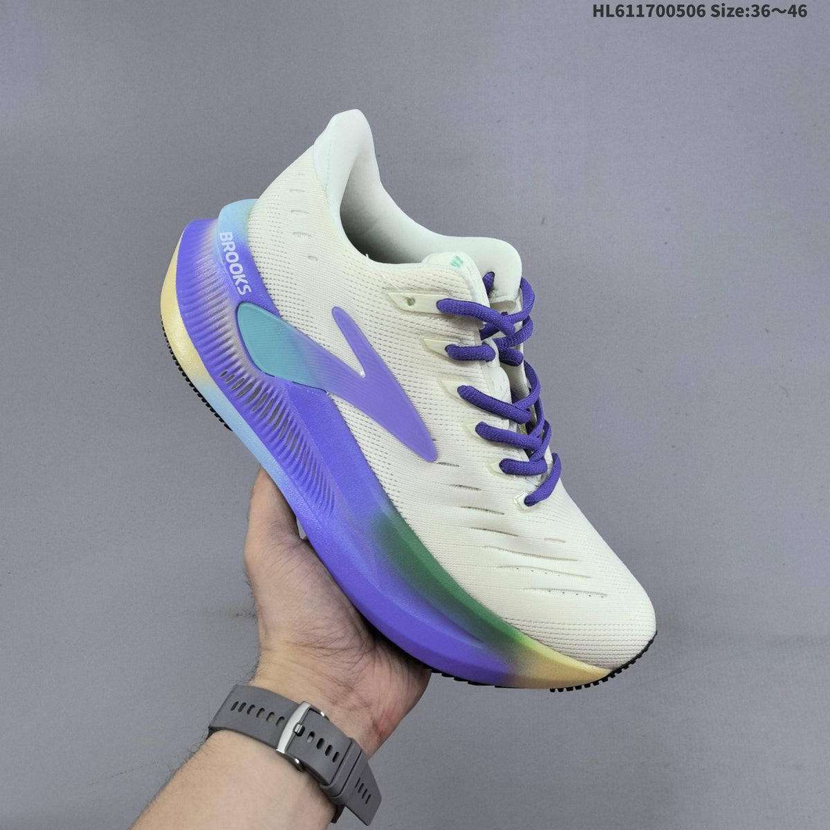 White Multi-Color - Brooks Glycerin Max 2 Running Shoes - product image from the listing.