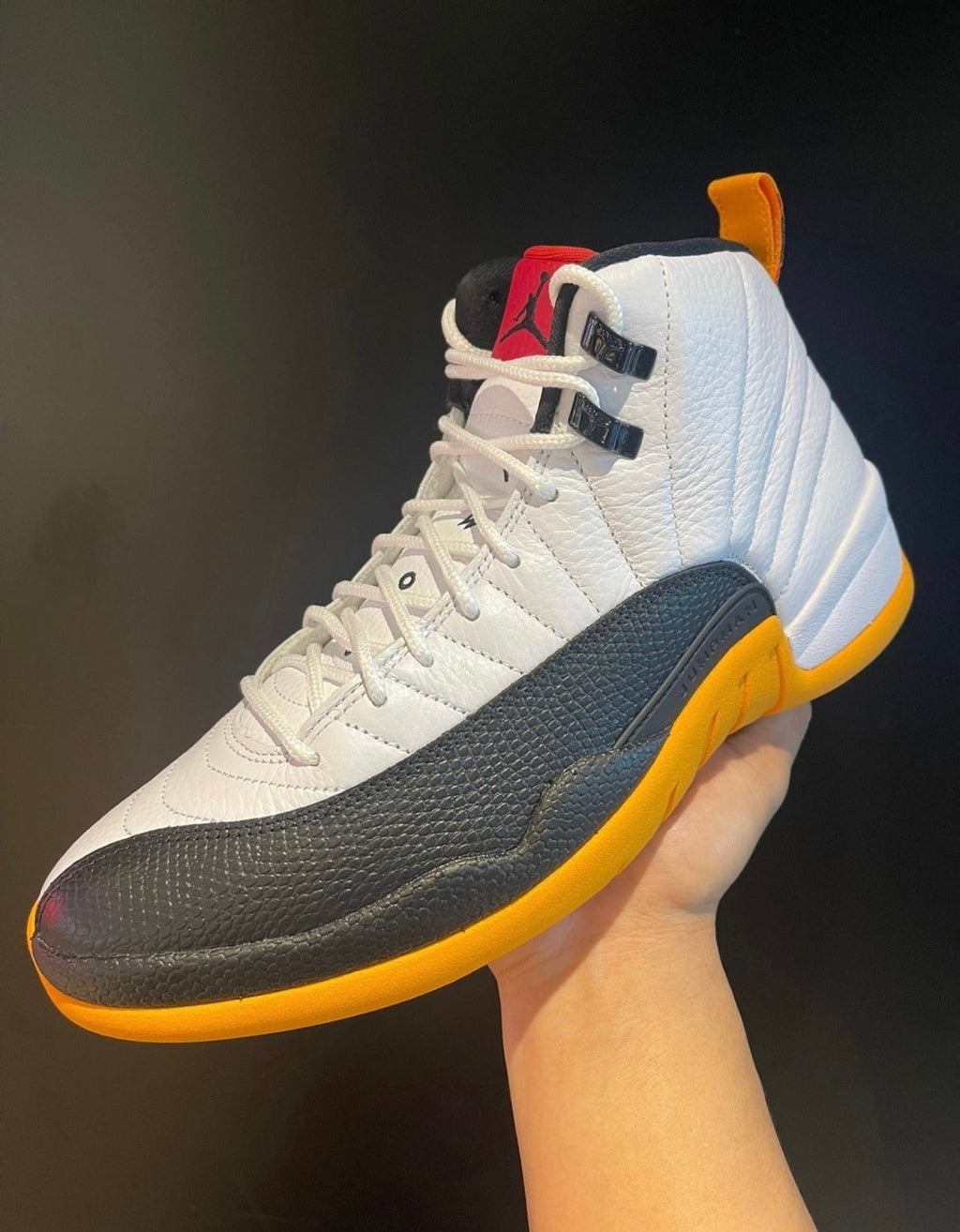 Air Jordan 12 25 Years in China White Black Yellow DR8887-100 - product image from the listing.