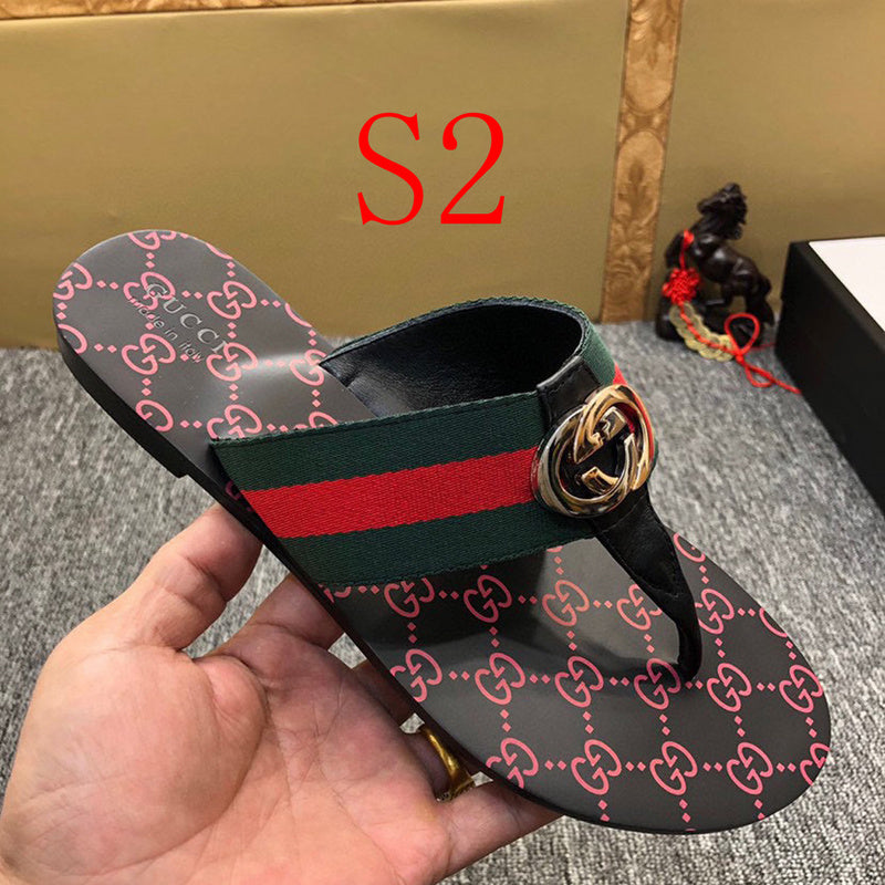 Women's YGS011 and Man Leather Slippers 36-44 Shoes with Box - product image from the listing.