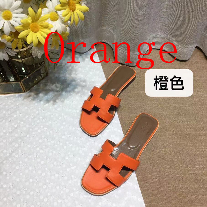 Women's MJHS03 Leather slippers shoes 35-42 With box - product image from the listing.