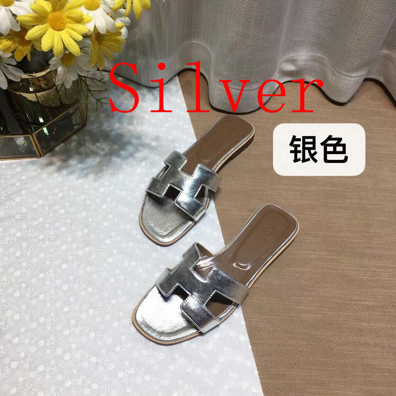 Women's MJHS03 Leather slippers shoes 35-42 With box - product image from the listing.