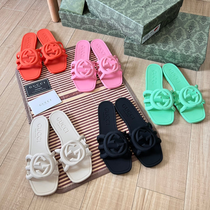 Women's MJGS71 Leather Slipper Size 35-42 Shoes with box - product image from the listing.