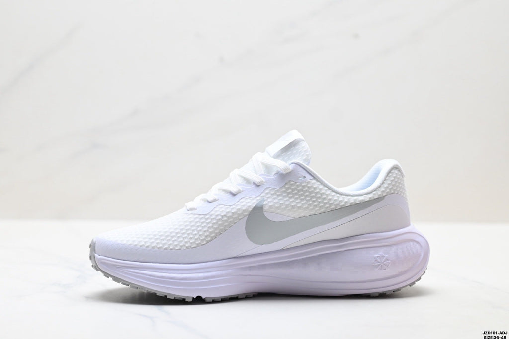 Nike Revolution 8 Running Shoes in White and Light Purple - product image from the listing.